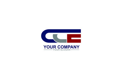 simple creative modern and strong CCE initial logo template vector icon eps 10 for any business, accounting, consulting, real estate.