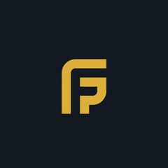 Fototapeta premium initial modern vector logo design