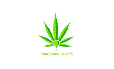 Creative Cannabis Leaf Vector Logo Icon Template for CBD Cannabidiol Cannabis Hemp Marijuana Medical Pharmaceutical Industry And Bussiness Company