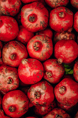  tasty ripe red pomegranate on the food market