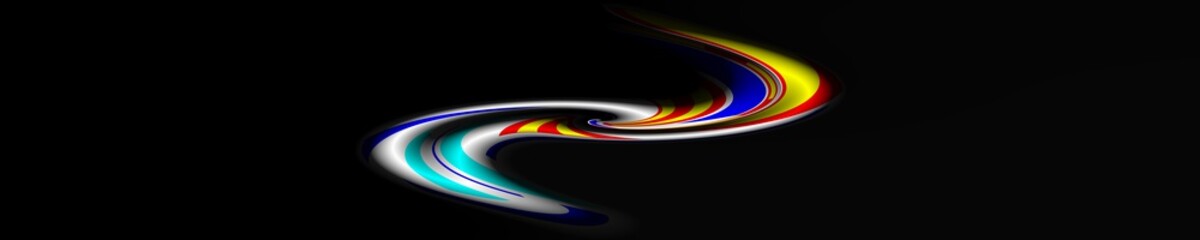 Digital art, panoramic abstract 3D objects, Germany