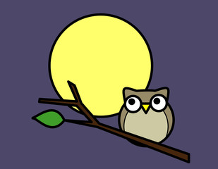 ふくろう枝葉月(色夜)