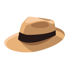 beach hat icon, flat design