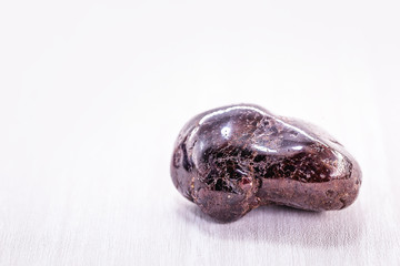 Faceted smoked quartz. Precious stone with mystical property.