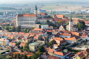 Mikulov Castle in South Moravia, Czech Republic, sunny summer day