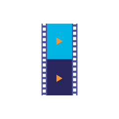 Isolated cinema tape icon flat design