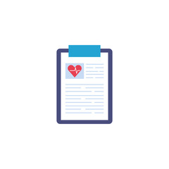 Isolated gym heart pulse history flat design
