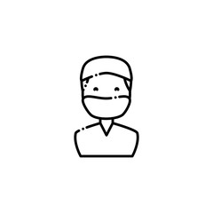 Isolated medical doctor icon line design