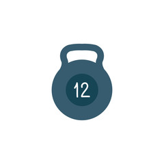 Isolated gym weight flat design