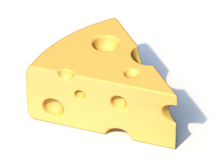 Piece of cheese 3D