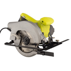 electric circular saw on perfect white background, stock photography