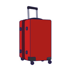 travel luggage icon, flat design