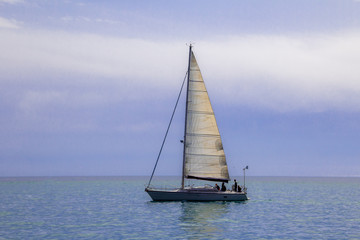 sailboat on the sea