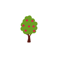 Isolated season tree icon flat design