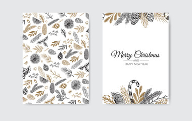 Christmas vector background. Xmas sale, holiday web banner.