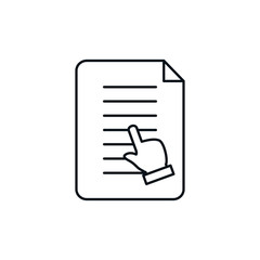 Isolated document icon line design