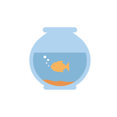 Isolated fishbowl icon flat design