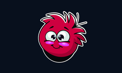 Obraz premium Red Shy Sticker