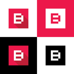 Obraz premium Initial letter B icon design, flat style vector illustration