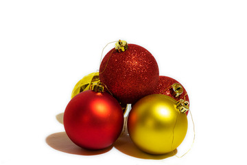 Merry Christmas, colored Christmas balls