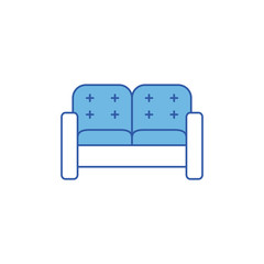 Isolated home couch icon fill design