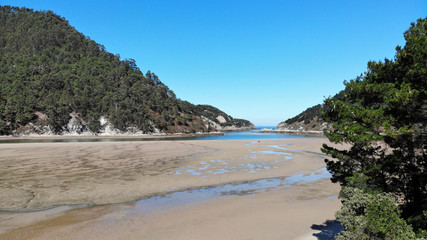 El Sable beach on the Tinamenor estuary in Cantabria