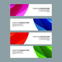 Naklejka premium Vector Abstract design banner web template