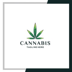 cannabis logo vector graphic design