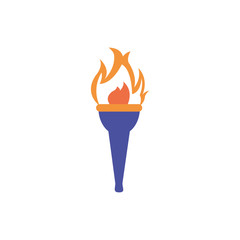 Isolated flame icon flat design