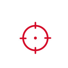 Isolated videogame aim icon flat design