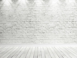 Modern bright interior . 3D rendering