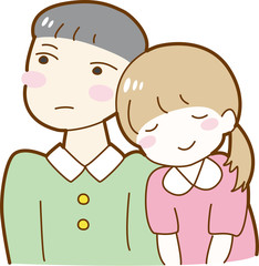 男の子　女の子　照れる　デート　カップル