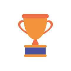 Isolated competition trophy flat design