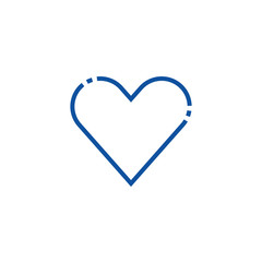 Isolated heart shape line design