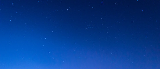 Panorama blue night sky milky way and star on dark background.Universe filled with nebula and galaxy. with noise and grain.Photo by long exposure and select white balance.selection focus.amazing