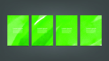 Green watercolor Brochure template for you design,vector.