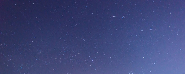 Panorama blue night sky milky way and star on dark background.Universe filled with nebula and...