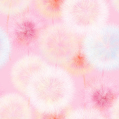 Seamless dandelion pattern
