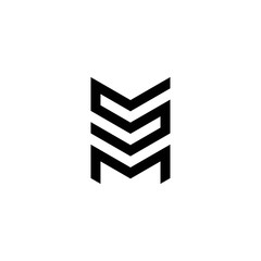 Letter S M logo design vector template.Initial M S symbol
