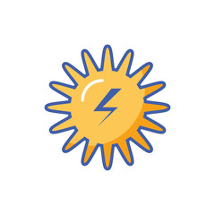 Isolated solar energy icon fill design