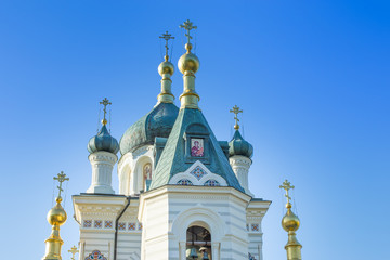 Fototapeta na wymiar Foros church. Church of the Resurrection in foros. Sights of the Crimean Peninsula. Crimea.