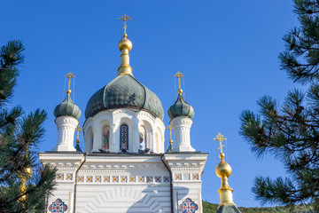 Fototapeta na wymiar Foros church. Church of the Resurrection in foros. Sights of the Crimean Peninsula. Crimea.