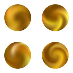 Kit with round colored abstract backgrounds.