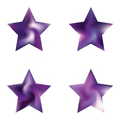Obraz premium Set of pentagram colorful backgrounds.