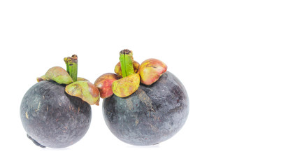 Mangosteen isolated on white