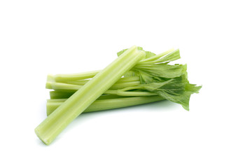 fresh celery isolated on white background