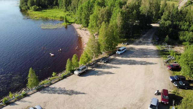 Sunny day on a small beach