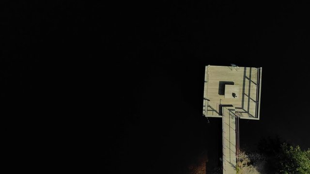 On the top view of a small dock