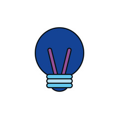 Isolated light bulb icon fill design