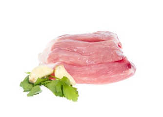 isolated raw meat